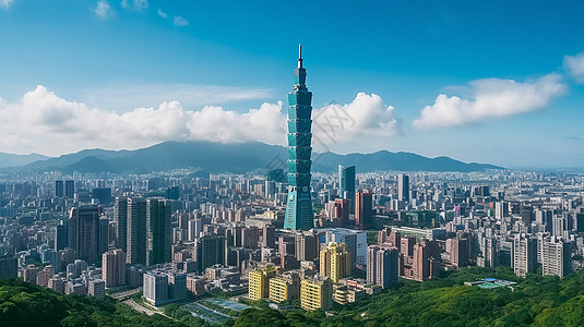 台北的城市高楼建筑图片