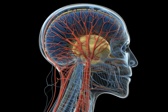 抽象科技感医疗大脑模型图片