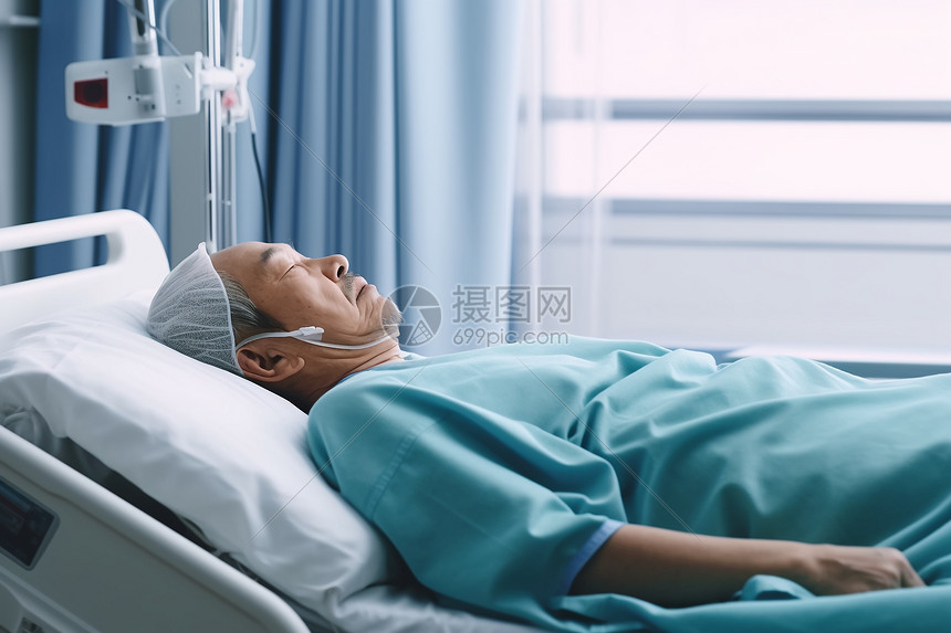 患者躺在病床上高清图片下载-正版图片600147910-摄图网