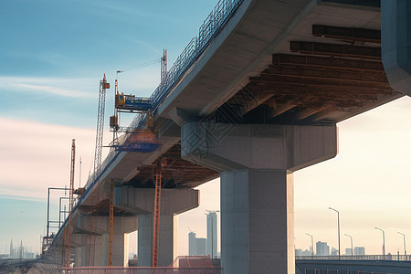 建设中的高架桥图片