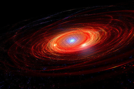 红色发光宇宙黑洞图片