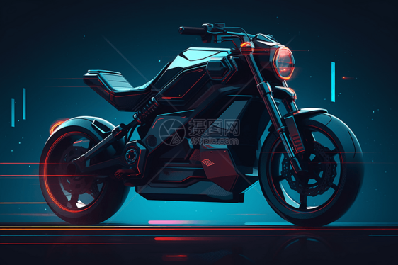 未来派科技摩托车图片