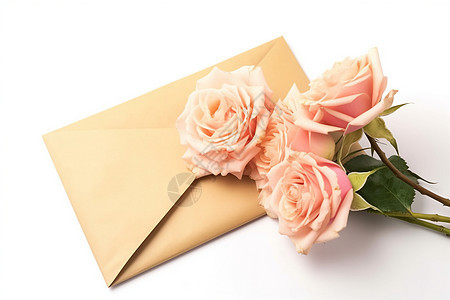 信纸上美丽的粉红玫瑰图片