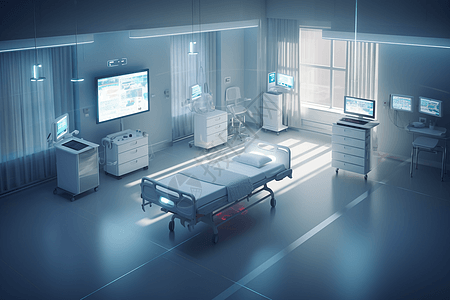 科技感远程监测病房图片