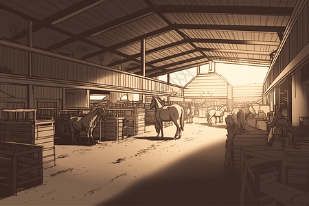马匹养殖场技术图片