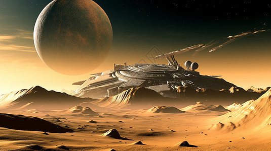 宇宙飞船背景图片
