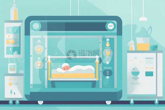 现代化婴儿护理机器图片