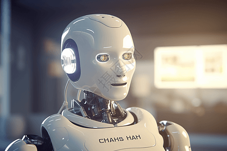 未来派科技机器人背景图片