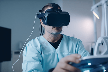 Vr医疗科技感医疗VR眼镜背景
