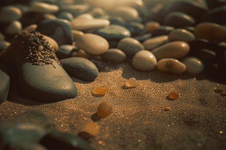 岩石和沙子图片