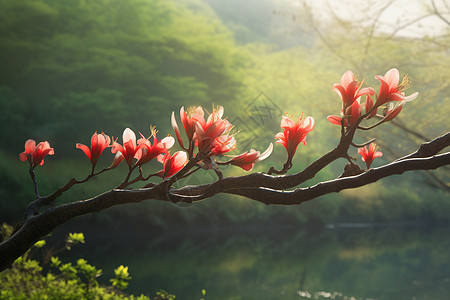 初春的杜鹃花图片