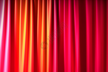 明亮的红色窗帘幕布背景图片