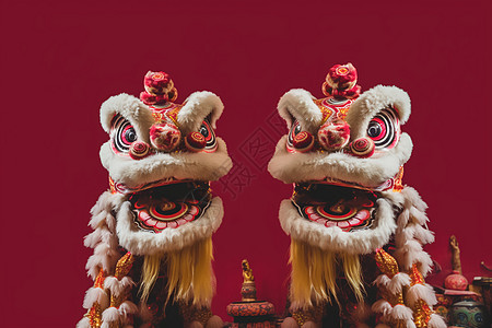 中国新年舞狮高清图片下载-正版图片600149849-摄图网