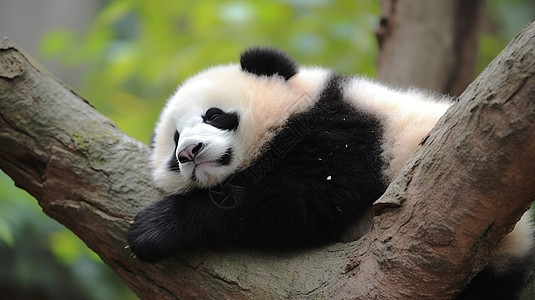 睡觉的熊猫图片