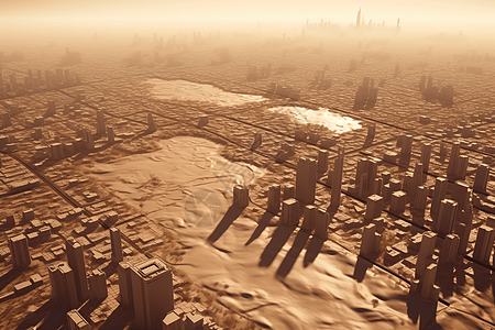 干旱时期的城市图片