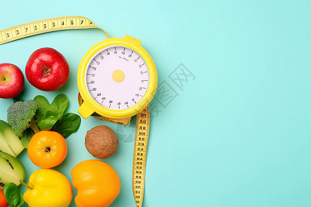 健康饮食体重控制的概念图图片