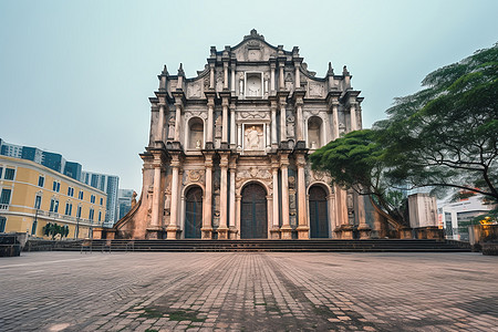 澳门著名地标建筑圣保罗教堂图片