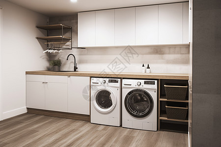 现代洗衣房设计高清图片