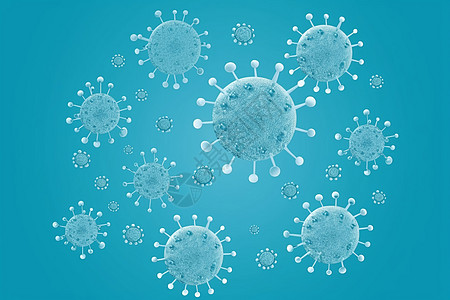 covid 19病毒3D概念图背景图片
