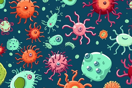 病毒细菌微生物无插图图片