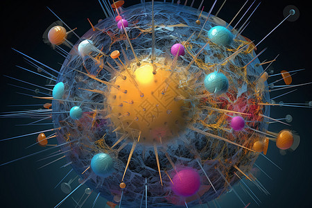 内部结构量子粒子ai图背景图片