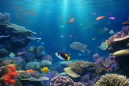 珊瑚礁和热带鱼图片