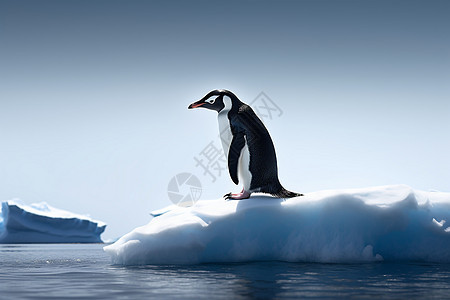 南极的野生企鹅图片