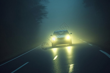 路况在浓雾中的汽车设计图片