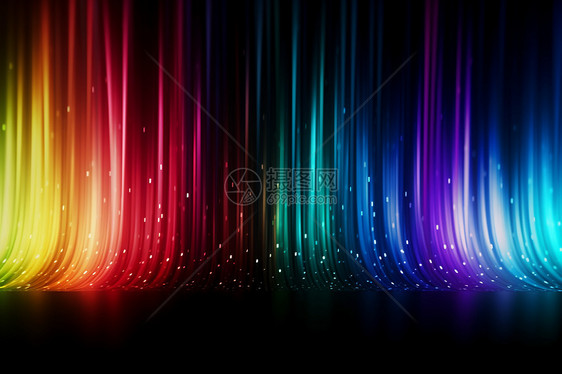 五颜六色的彩虹灯背景图片