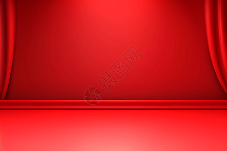 红色产品展示背景布背景图片