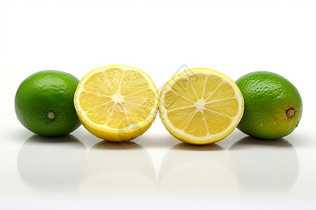 成熟和未成熟的柠檬图片