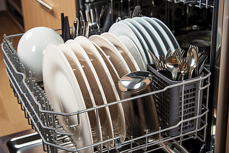 用现代洗碗机清洗碗图片