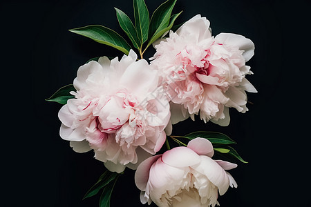 浅粉色牡丹花朵背景图片