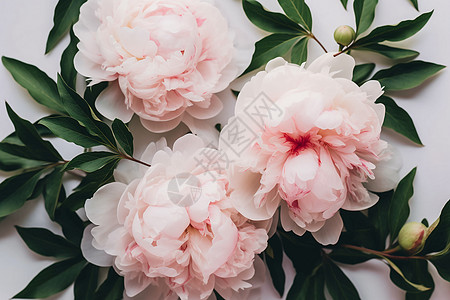 浅粉色牡丹花背景图片