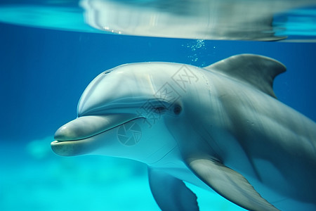 海豚在水族馆内游泳图图片