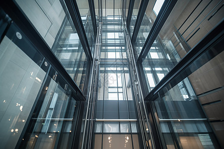 现代电梯井玻璃图片