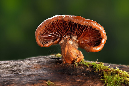树枝上的蘑菇背景图片