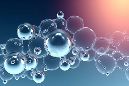化妆品液体气泡分子结构图片背景图片