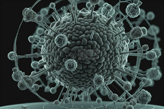 细胞病毒场景图片