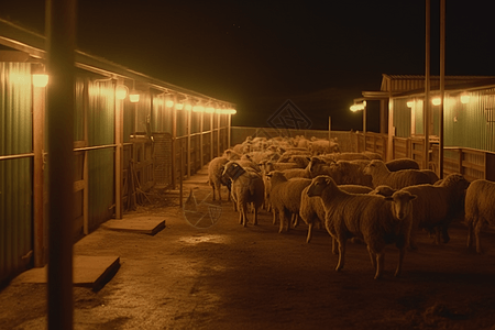 养殖羊羊圈和羊设备设计图片