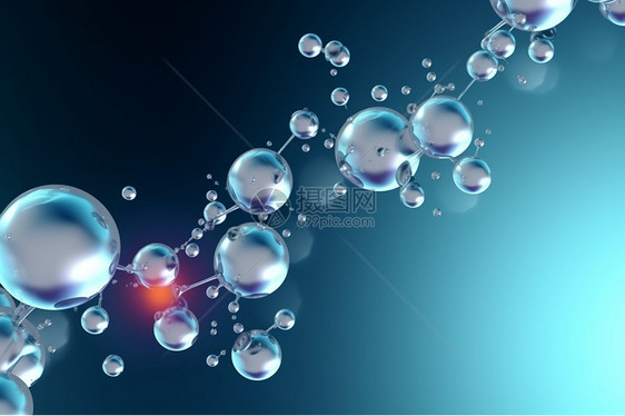 液体气泡分子结构图片