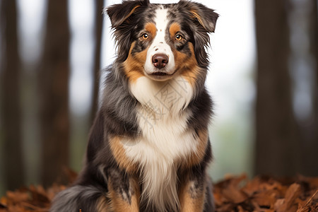 可爱的牧羊犬背景图片