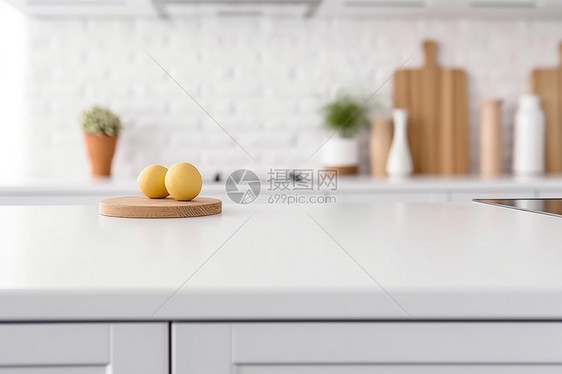 简约现代白色厨房图片