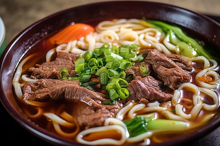 美食氛围红烧牛肉面背景