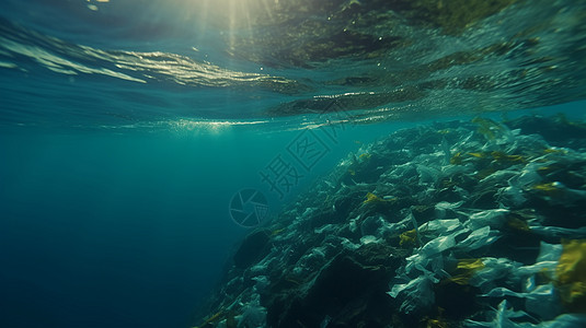 环保概念图海洋污染概念图背景