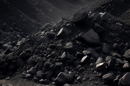 煤块堆积背景图片