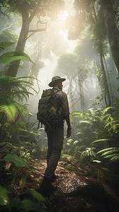 丛林中的冒险家概念图图片