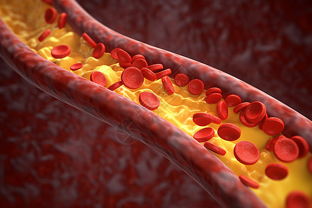 动脉中的胆固醇斑块医学概念设计图片