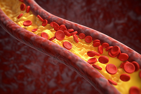 动脉中的胆固醇斑块医学概念图片