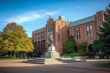 西雅图华盛顿大学校园高清图片